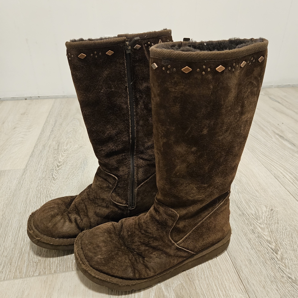 Brown UGG Leather Women's Boots